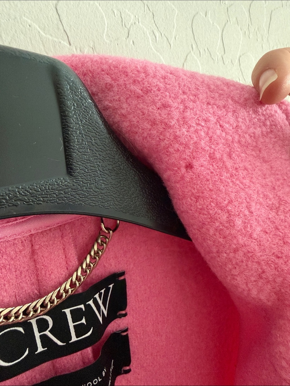J.Crew Daphne Boiled Wool Blend Double-Breasted Coat (Pink) - Picture 3 of 4